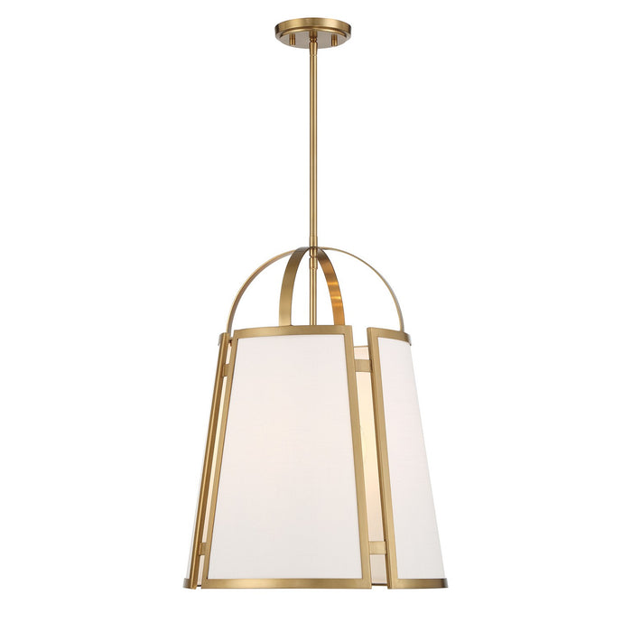 Savoy House 7-6304-4-322 Four Light Pendant, Warm Brass