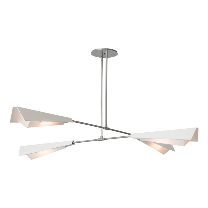 Hubbardton Forge 131010-SKT-MULT-82-02-BB0780 Four Light Pendant/Semi-Flush, Vintage Platinum