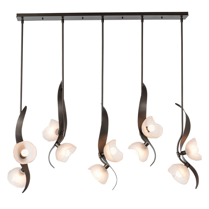 Hubbardton Forge 131098-SKT-MULT-14-FD0791 Ten Light Pendant, Oil Rubbed Bronze