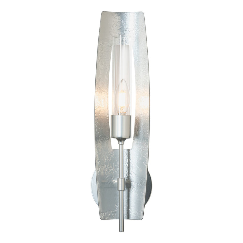 Hubbardton Forge 201080-SKT-85-ZM0611 One Light Wall Sconce, Sterling