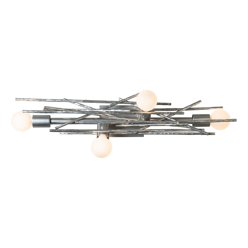 Hubbardton Forge 212034-SKT-85 Four Light Wall Sconce/Semi-Flush, Sterling