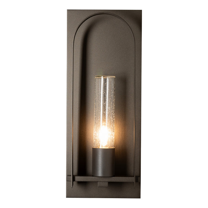 Hubbardton Forge 302031-SKT-14-GG0781 One Light Outdoor Wall Sconce, Oil Rubbed Bronze