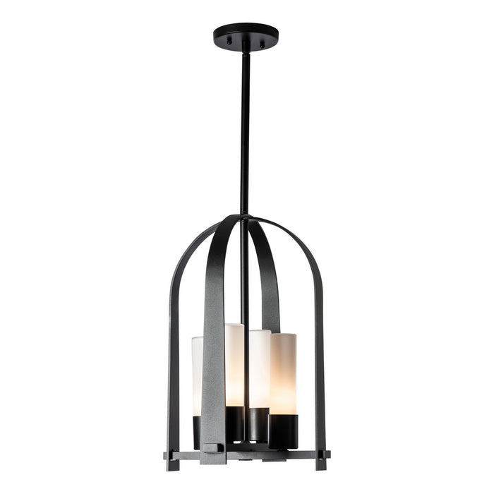 Hubbardton Forge 364030-SKT-MULT-80-GG0392 Four Light Outdoor Lantern, Coastal Black