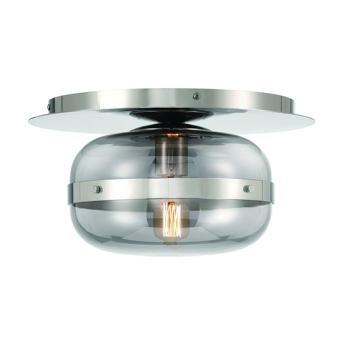 Eurofase 37086-024 One Light Flushmount, Polished Nickel