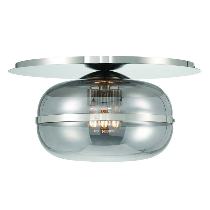 Eurofase 37088-028 Three Light Flushmount, Polished Nickel
