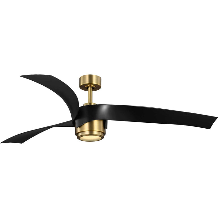 Progress Lighting P250107-163-30 60" Ceiling Fan, Vintage Brass