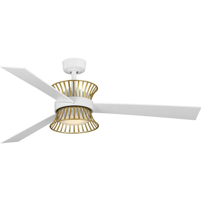 Progress Lighting P250110-028-30 55" Ceiling Fan, Satin White