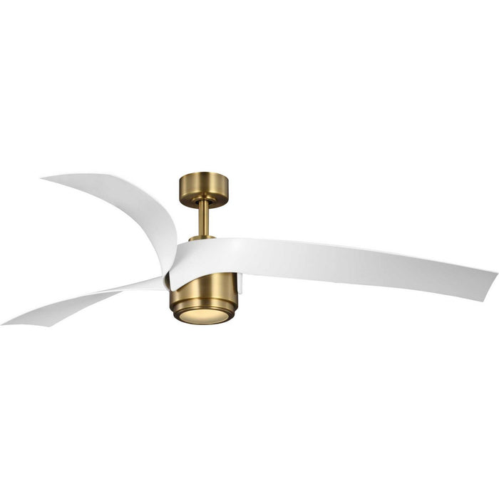 Progress Lighting P250112-163-30 60" Ceiling Fan, Vintage Brass