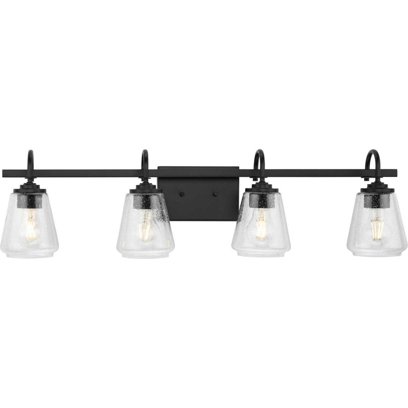 Progress Lighting P300475-31M Four Light Bath & Vanity, Matte Black