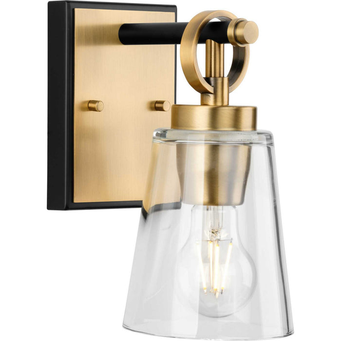 Progress Lighting P300480-163 One Light Bath & Vanity Light, Vintage Brass