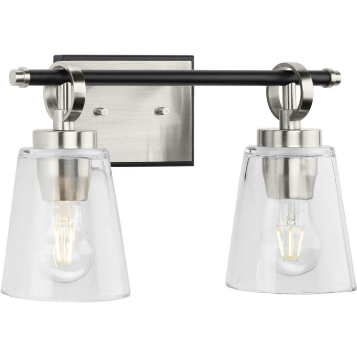 Progress Lighting P300481-009 Two Light Bath & Vanity, Brushed Nickel