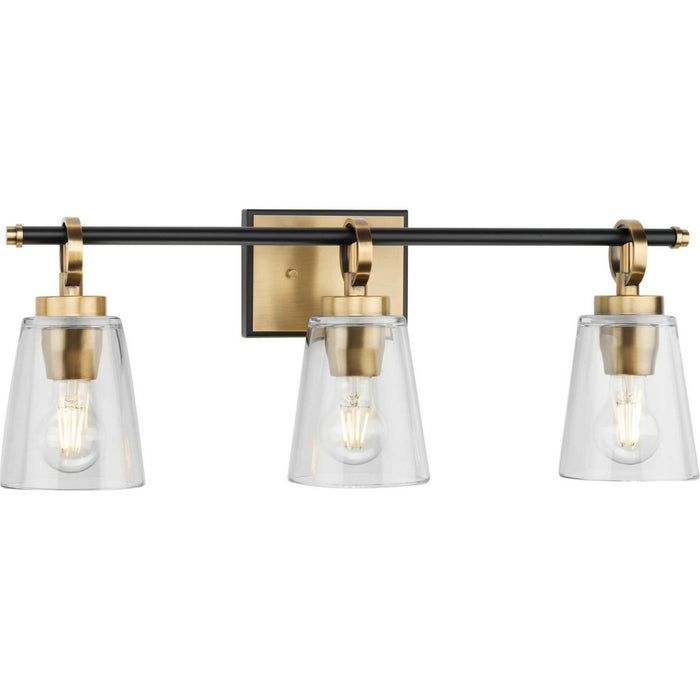 Progress Lighting P300482-163 Three Light Bath & Vanity, Vintage Brass