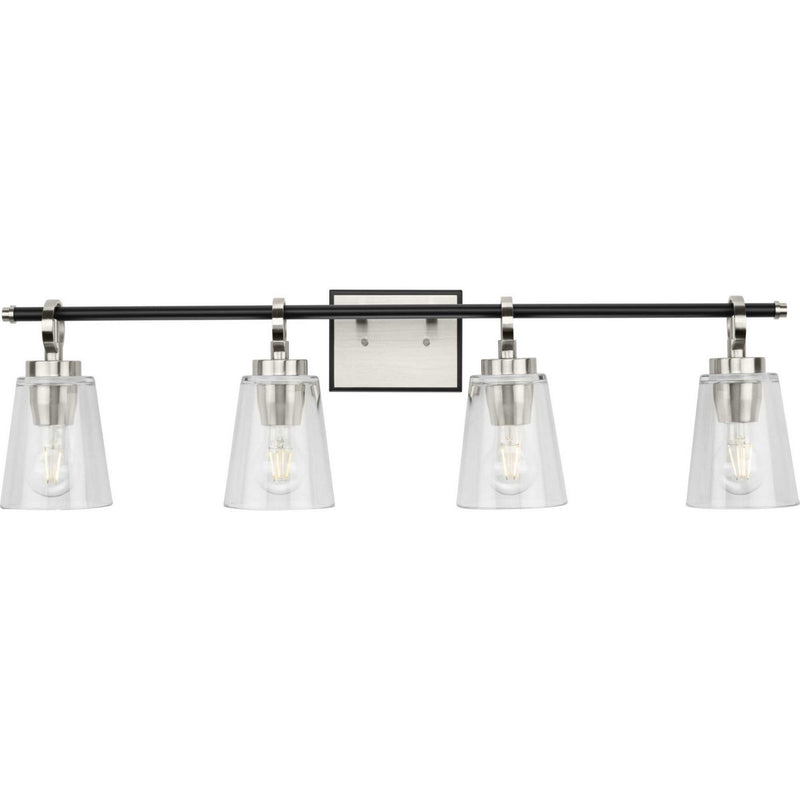 Progress Lighting P300483-009 Four Light Bath & Vanity, Brushed Nickel
