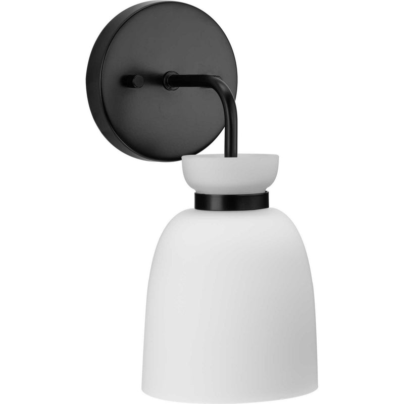 Progress Lighting P300484-31M One Light Bath & Vanity Light, Matte Black