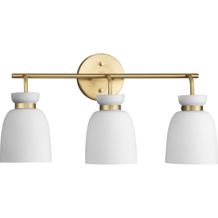 Progress Lighting P300486-191 Three Light Bath & Vanity, Brushed Gold