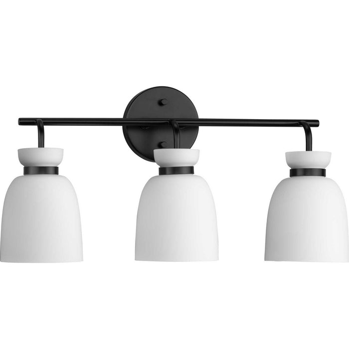 Progress Lighting P300486-31M Three Light Bath & Vanity, Matte Black