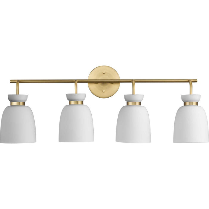 Progress Lighting P300487-191 Four Light Bath & Vanity, Brushed Gold