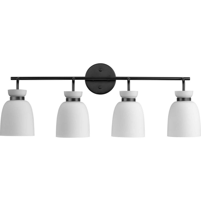 Progress Lighting P300487-31M Four Light Bath & Vanity, Matte Black