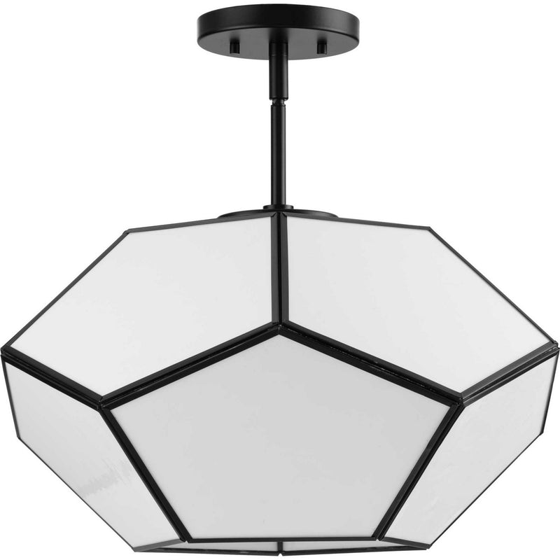 Progress Lighting P350261-31M Three Light Flush Mount, Matte Black