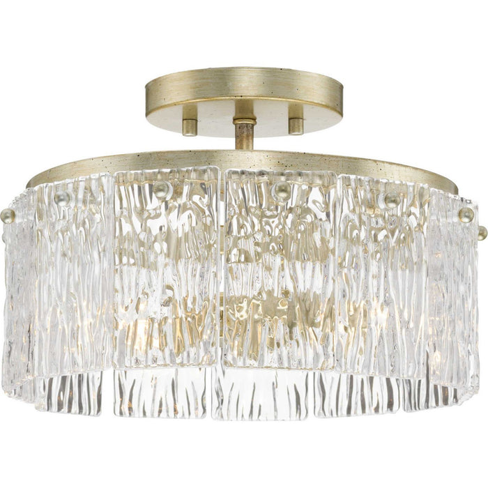 Progress Lighting P350268-176 Two Light Flush Mount, Gilded Silver
