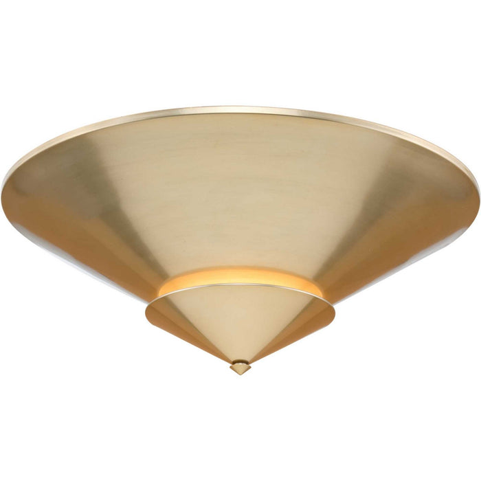 Progress Lighting P350270-205 Four Light Flush Mount, Soft Gold