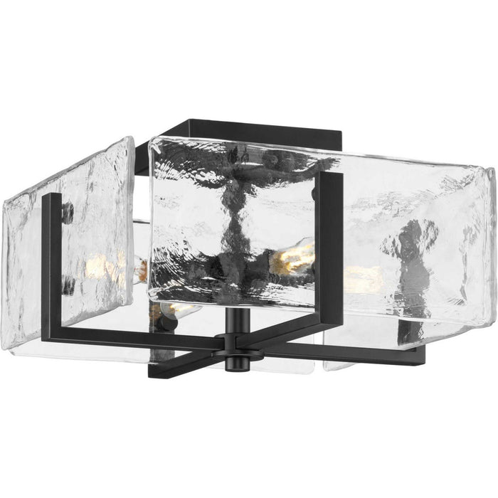 Progress Lighting P350271-31M Four Light Flush Mount, Matte Black