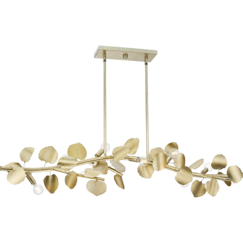 Progress Lighting P400361-176 Seven Light Island Pendant, Gilded Silver