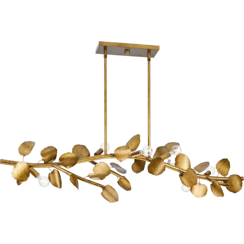 Progress Lighting P400361-204 Seven Light Island Pendant, Gold Ombre