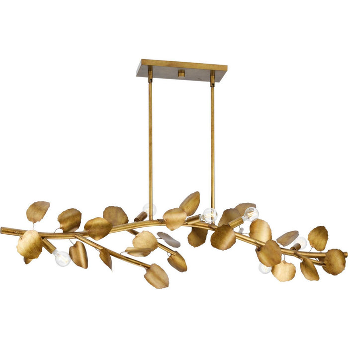 Progress Lighting P400361-204 Seven Light Island Pendant, Gold Ombre