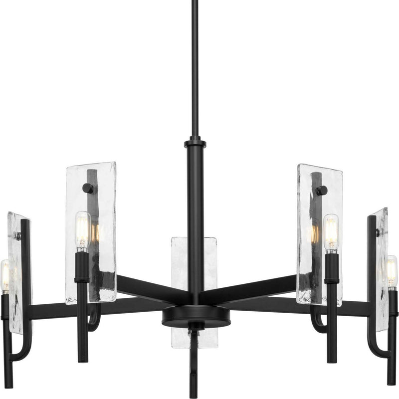 Progress Lighting P400363-31M Five Light Chandelier, Matte Black