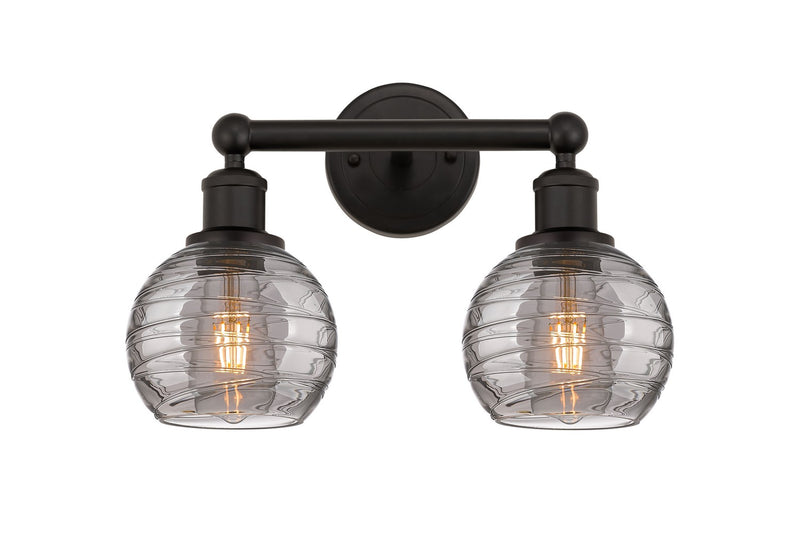 Innovations 616-2W-OB-G1213-6SM Two Light Bath Vanity, Oil Rubbed Bronze