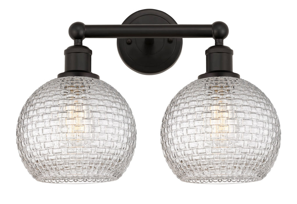 Innovations 616-2W-OB-G122C-8CL Two Light Bath Vanity, Oil Rubbed Bronze