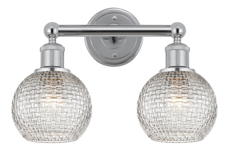 Innovations 616-2W-PC-G122C-6CL Two Light Bath Vanity, Polished Chrome