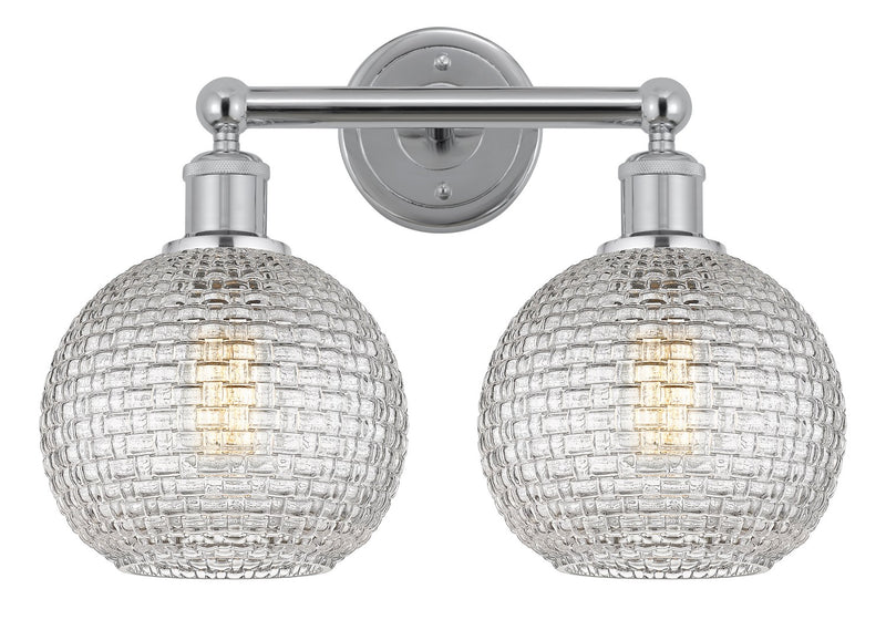 Innovations 616-2W-PC-G122C-8CL Two Light Bath Vanity, Polished Chrome