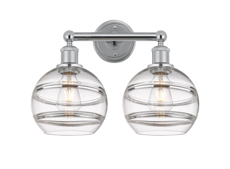 Innovations 616-2W-PC-G556-8CL Two Light Bath Vanity, Polished Chrome