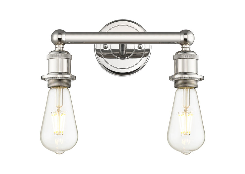 Innovations 616-2W-PN Two Light Bath Vanity, Polished Nickel
