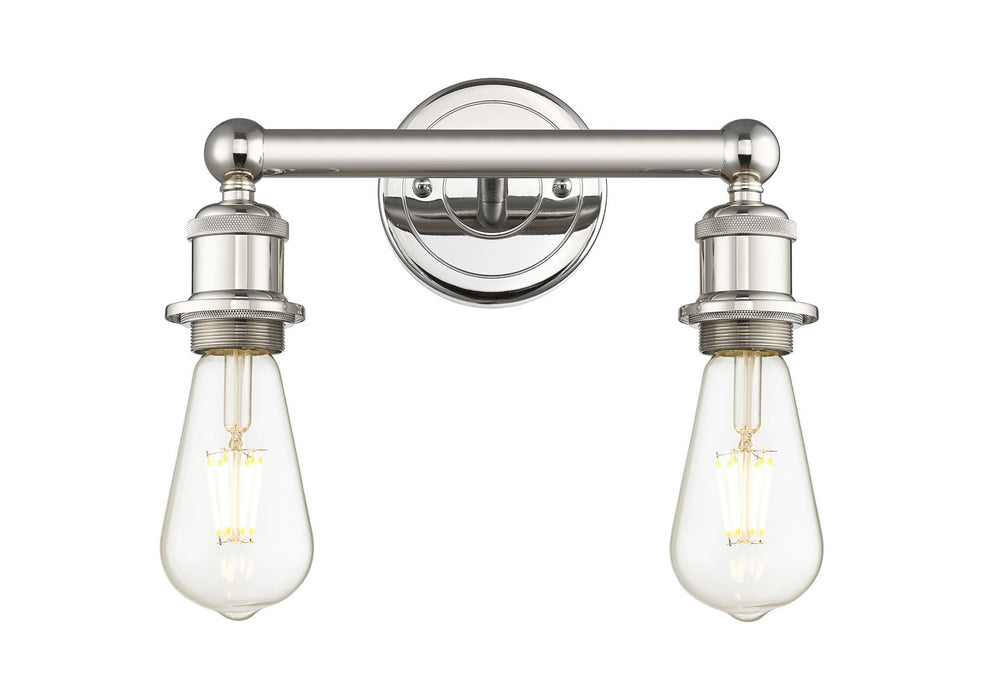 Innovations 616-2W-PN Two Light Bath Vanity, Polished Nickel