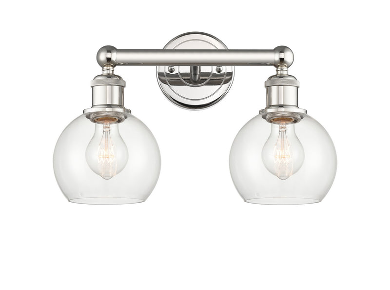 Innovations 616-2W-PN-G122-6 Two Light Bath Vanity, Polished Nickel