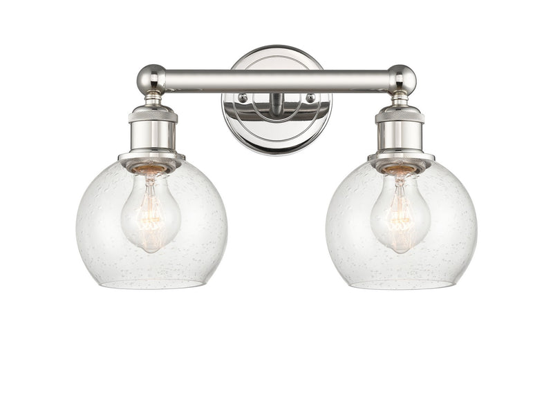 Innovations 616-2W-PN-G124-6 Two Light Bath Vanity, Polished Nickel