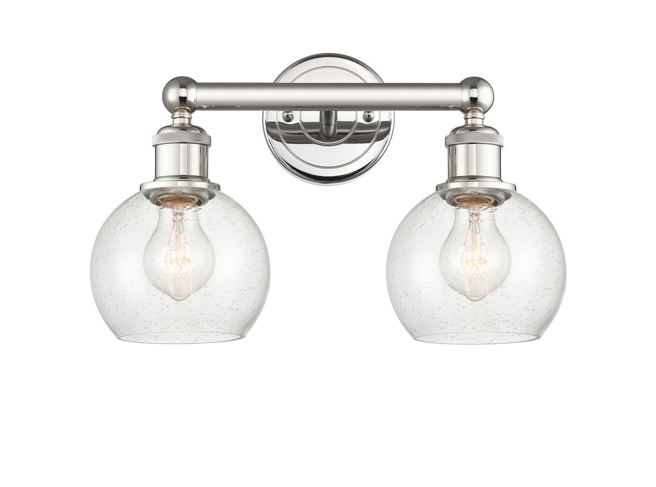 Innovations 616-2W-PN-G124-6 Two Light Bath Vanity, Polished Nickel