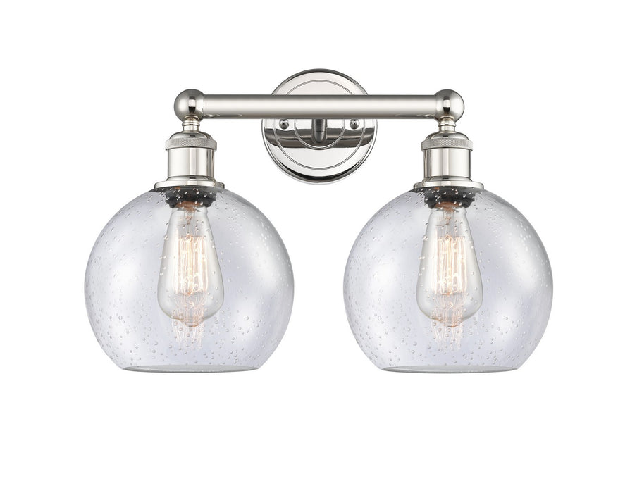 Innovations 616-2W-PN-G124-8 Two Light Bath Vanity, Polished Nickel