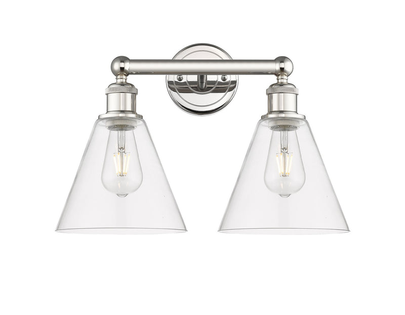 Innovations 616-2W-PN-GBC-82 Two Light Bath Vanity, Polished Nickel