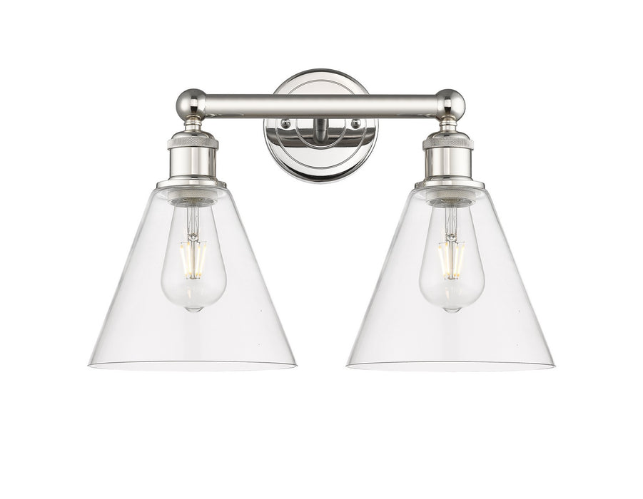 Innovations 616-2W-PN-GBC-82 Two Light Bath Vanity, Polished Nickel