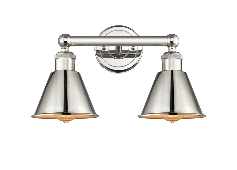 Innovations 616-2W-PN-M8-PN Two Light Bath Vanity, Polished Nickel