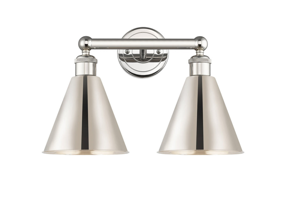 Innovations 616-2W-PN-MBC-8-PN Two Light Bath Vanity, Polished Nickel