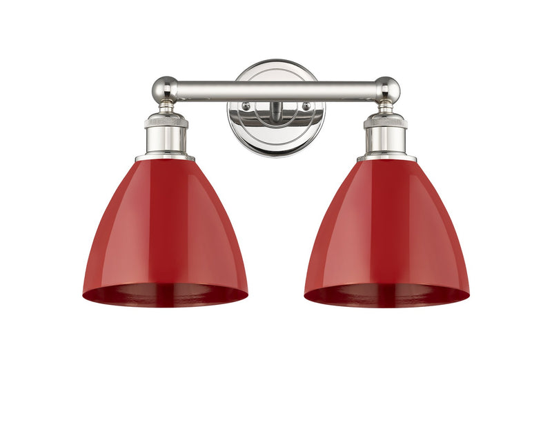 Innovations 616-2W-PN-MBD-75-RD Two Light Bath Vanity, Polished Nickel
