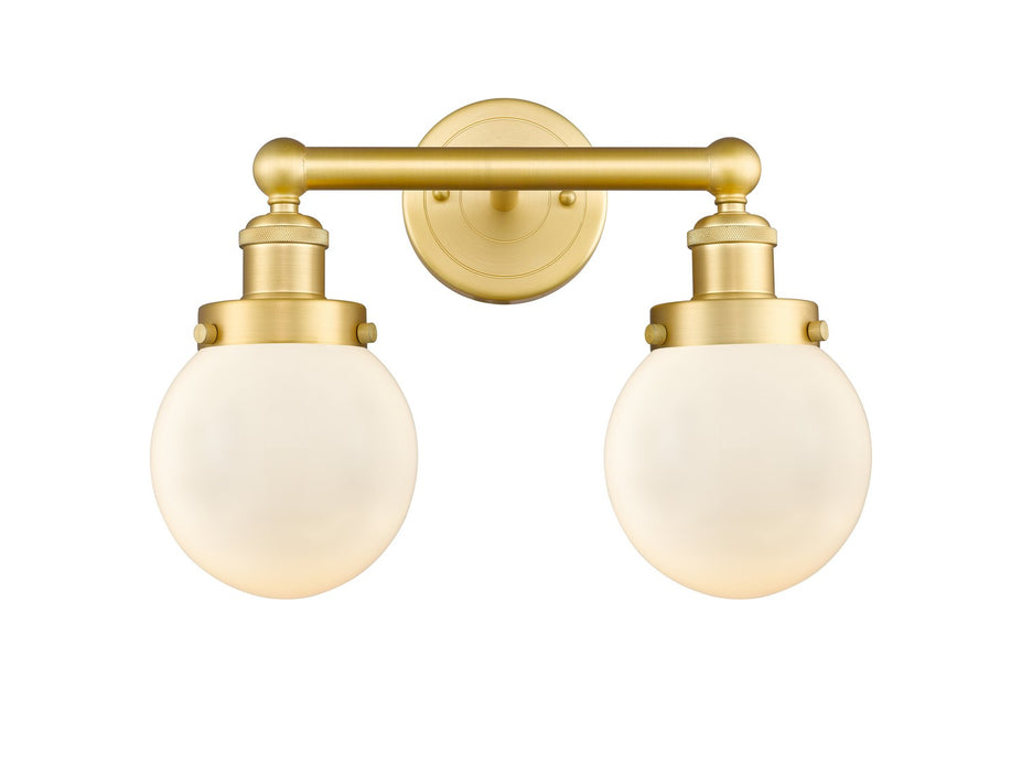 Innovations 616-2W-SG-G201-6 Two Light Bath Vanity, Satin Gold