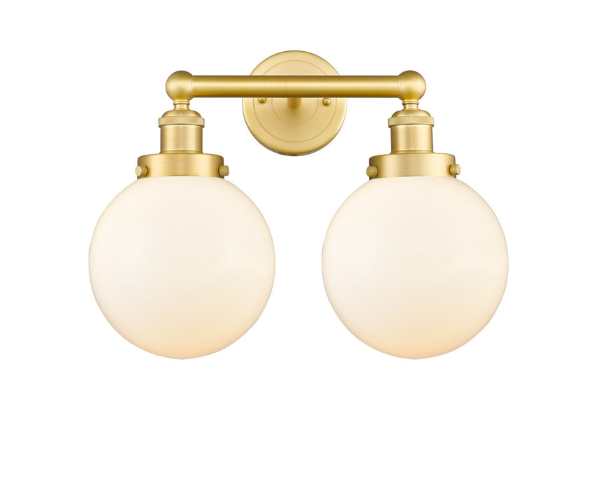 Innovations 616-2W-SG-G201-8 Two Light Bath Vanity, Satin Gold