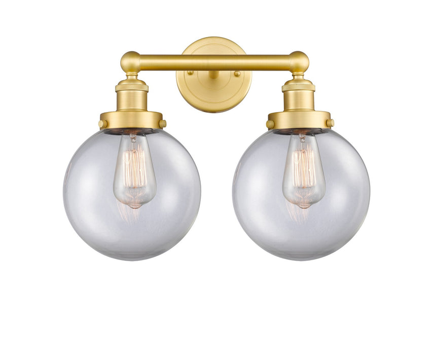 Innovations 616-2W-SG-G202-8 Two Light Bath Vanity, Satin Gold