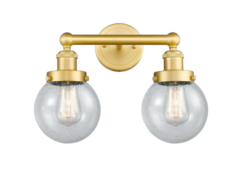 Innovations 616-2W-SG-G204-6 Two Light Bath Vanity, Satin Gold